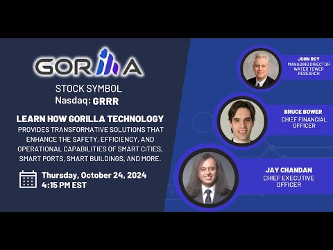 Gorilla Technology Group, Inc. (NASDAQ: GRRR) Investor Webinar - Oct. 24, 2024