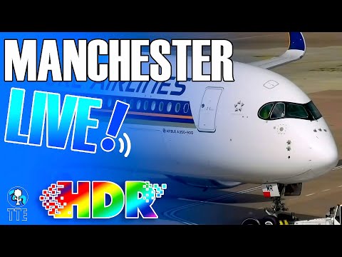 Manchester Airport Live in HDR! Stunning Close Up GROUND OPS! #planespotting #manchesterairportlive