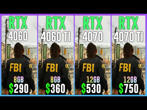 RTX 4060 vs RTX 4060 TI vs RTX 4070 vs RTX 4070 TI - Test in 15 Games