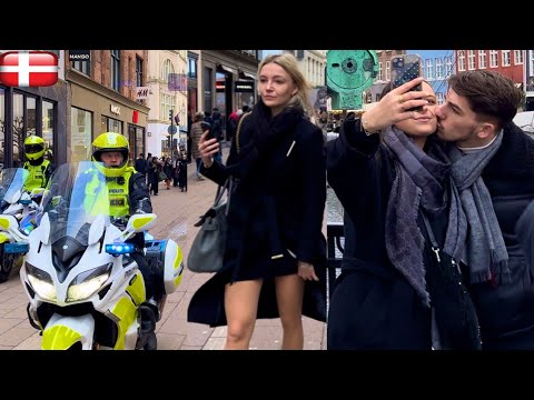 COPENHAGEN Downtown, Denmark 🇩🇰 Busy Winter Walk 2024 - 4K/ 30fps HDR - Walking Tour