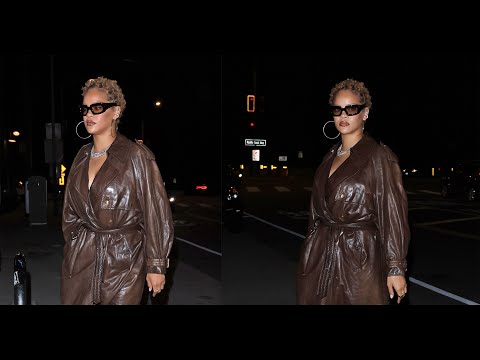 Rihanna shows off her new short hair do as she steps out for dinner in LA!