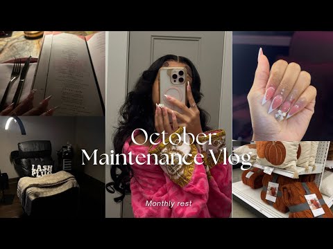 VLOG: October Maintenance Vlog| GRWM to go on a date, Hair, Lashes , Nails & more!