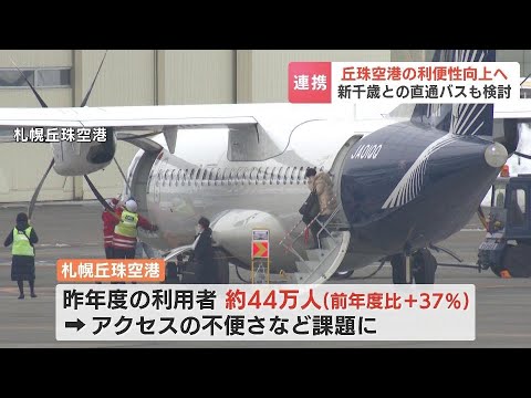 札幌・丘珠空港の利便性向上へ　新千歳空港との直通バスも検討、2030年までに滑走路を1800ｍに延伸しジェット機の冬季離着陸可能へ