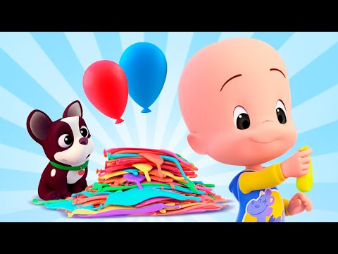 Cuquin’s Colorfull Balloons | Balloon rockets | Cleo & Cuquin | Kids | Learning