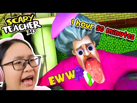 I Played Scary Teacher 3D for 1 Hour 50 Minutes! (SUPERCUT PART 3)