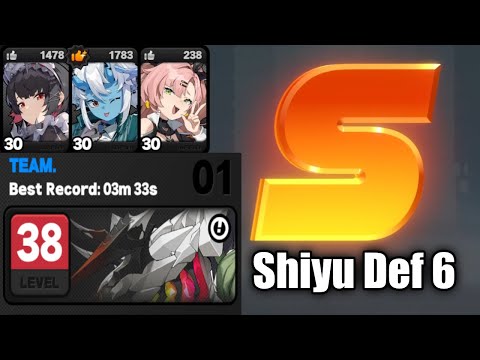 Shiyu Defense 6; lvl 30 team vs lvl 38 enemies - Zenless Zone Zero #zzz