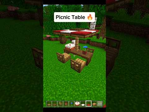 Picnic Table in Minecraft | #shorts #minecraft