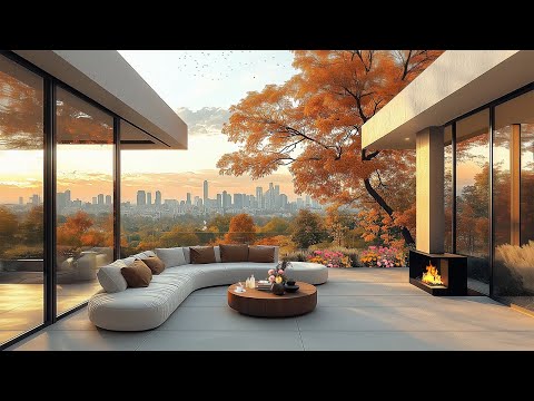 Soak Up the Peaceful Autumn Morning in Urban Apartment 🌤️ Soothing Piano Jazz for Relaxing, Studying