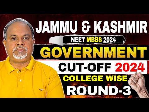 Jammu & Kashmir MBBS Round 3 Cutoff 2024 | Jammu Govt. Colleges Cutoff for Round 3 #mbbscutoff