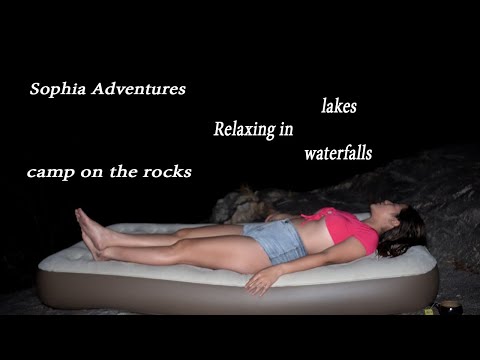 SOLO GIRL CAMPING in the forest - RELAXING in the waterfalls , cooking , swimming , overnight ALONE