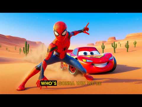 Spider-Man & Lightning McQueen in the Ultimate Desert Race | Fun Kid's Song