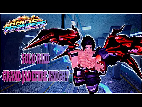 Cursed Train Solo Raid: Grand Jadefire Knight in Anime Defenders