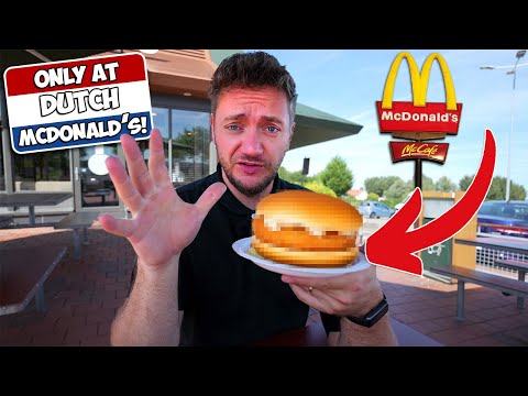 Weirdest DUTCH MCDONALDS FOOD Items in the Netherlands! (First Time Trying Mcds in Holland!)