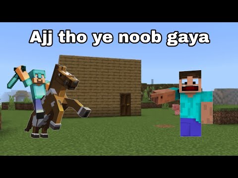 Ajj tho noob ko nhi chodne wala #shorts #minecraftshorts #noobfunnyvideo #youtubeshorts