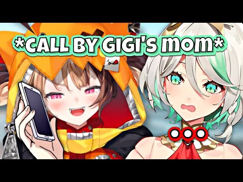 Gigi gets a call from her Mama while during a horror game with Cecilia [Hololive EN]