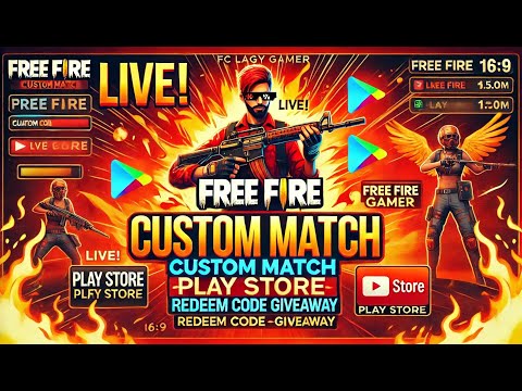 FREE FIRE MAX livestream custom giveaway