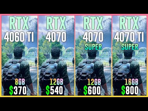 RTX 4060 TI vs RTX 4070 vs RTX 4070 SUPER vs RTX 4070 TI SUPER - Test in 20 Games