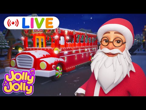 LIVE🔴Wheels on the bus + More - Hello Christmas season | Jolly Jolly & Christmas - Best Kids Songs!