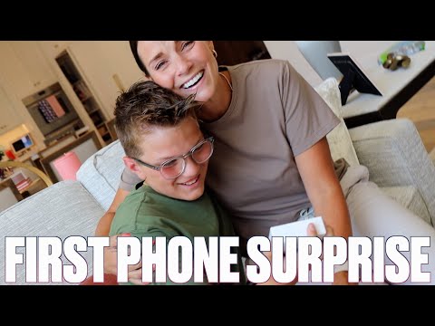 SURPRISING OUR SON WITH HIS FIRST PHONE BEFORE GOING BACK TO SCHOOL | NEW PHONE FOR BACK TO SCHOOL