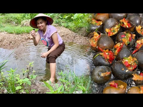 Life in the mountains: Searching for food, grilled snails in the wild || I'm Anh