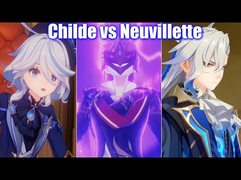 Genshin Impact - Childe vs Neuvillette (Fontaine Archon Quest)