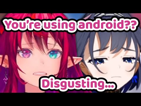 Irys is Making Fun of Kronii For Using an ANDROID