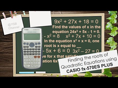 Calculator Technique for Quadratic Equations