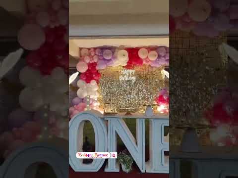 Glitter pannels balloons decoration Bangalore