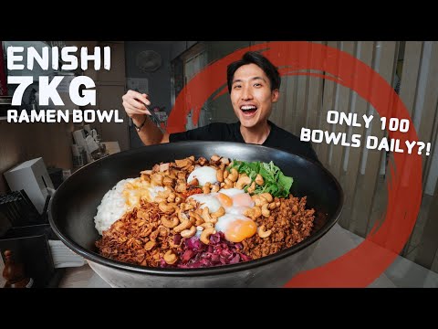 EPIC 7KG Dan Dan Ramen Challenge At Enishi! | Best Ramen in Singapore! | ONLY 100 Bowls Daily?!