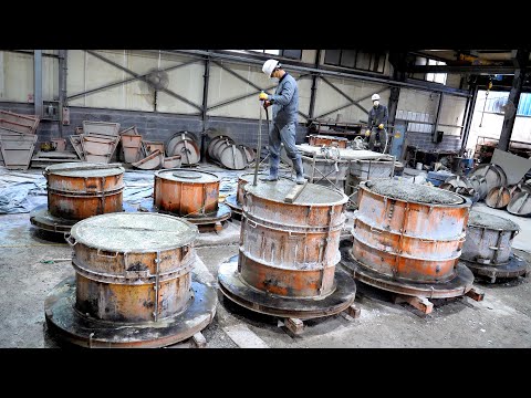 Amazing abilities! process of making sturdy Korean concrete drain pipes and water pipes.