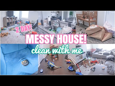 MESSY HOUSE CLEAN WITH ME | COMPLETE DISASTER CLEANING | EXTREME CLEANING MOTIVATION