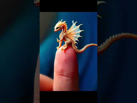 Extremely tiny baby dragon on human thumb 🐉#creative #trending #shortsfeed #dragon #music