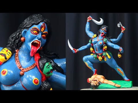 Mahakali murti making and coloring part 2 | kali thakur banana