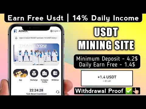 New Usdt Mining Site | usdt earning site | trx usdt mining app | Cloud Mining | usdt investment site