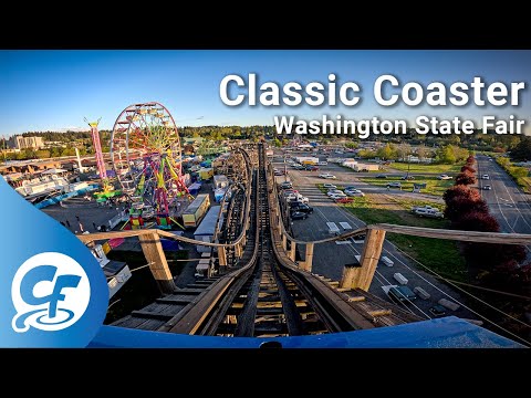 Classic Coaster front seat on-ride 5K POV @60fps Washington State Fair