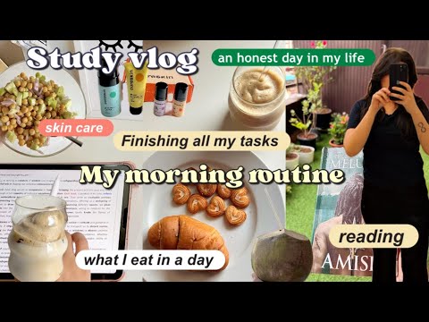 SSC Cgl study vlog🎧📚|My morning routine| What I eat in a day| skin care #sscaspirants #cgl