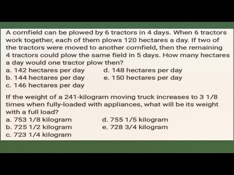 NUMERICAL: How many hectares a day would 1tractor plow? what will be its weight with a full load?