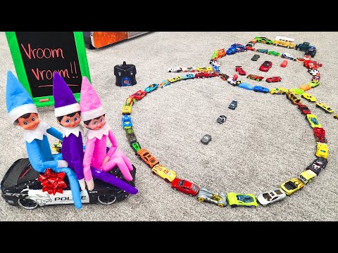 Hot Wheels Snowman!!! Elf on the Shelf Race Car Day 19