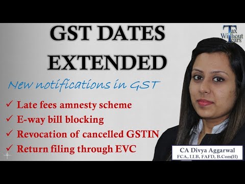 GST New notification| Late fee amnesty scheme, e-way blocking, revocation dates extended| Clear Tax