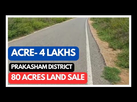 80 Acres land sale || Acre -4 lakhs only || Prakasham district