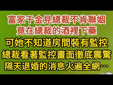 《藏起孕肚出逃》第15集：富家千金見總裁不肯聯姻，竟在總裁的酒裡下藥，可她不知道房間裝有監控，總裁看著監控畫面徹底震驚，隔天退婚的消息火遍全網…… #戀愛#婚姻#情感 #愛情#甜寵#故事#小說#霸總