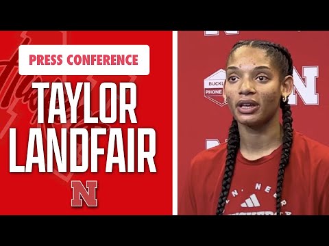 Nebraska volleyball OH Taylor Landfair discusses growth, facing Minnesota I GBR