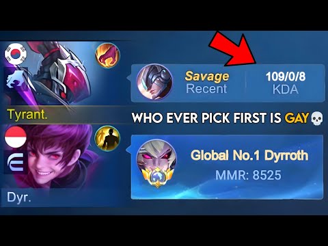 I MET TOP GLOBAL DYRROTH IN RANKED GAME!! (interesting match)