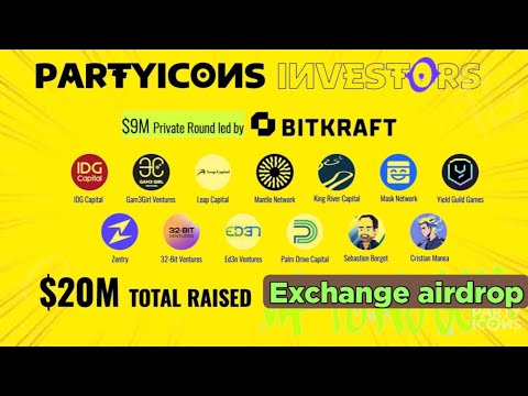 PARTYICONS Exchange Airdrop | 25K PPT Token Free For All User | exchange loot airdrop