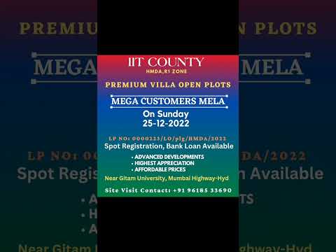 Villa open plots near Gitam University Mumbai Highway-Hyd, Spot Registration