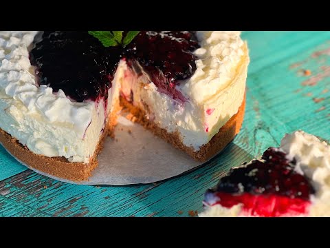 Wild Blueberry No Bake Cheesecake!