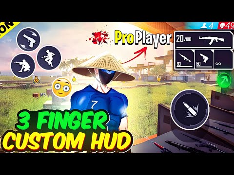 2024 World Best 3 Finger Custom HUD In Free FIre | Better Than Others 🤯