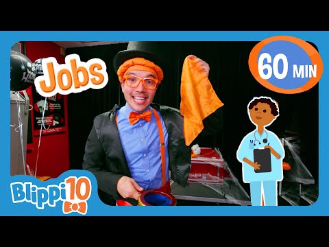 Top 10 BEST Jobs for Aspiring Children | Fun with Blippi! | Blippi Educational Songs for Kids