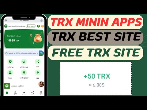 Today best TRX mining site | free tron investment project | how to earn usdt every day