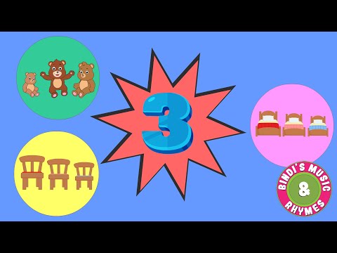 Number 03 | Goldilocks & The Three bears Nursery Rhymes for kids | Bindi's Music & Rhymes